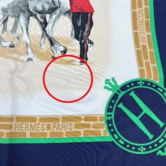 HERMES Blue Scarf - Picture 9 of 9